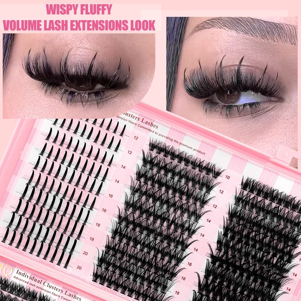 Eyelash Extension Natural Look - رموش صناعية بطول 9-16 مم، مظهر