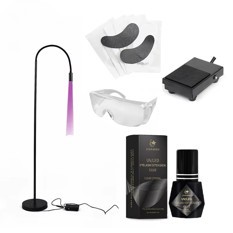 Eyelash Extension With Glasses - مجموعة أدوات تمديد الرموش الاحترافية مع