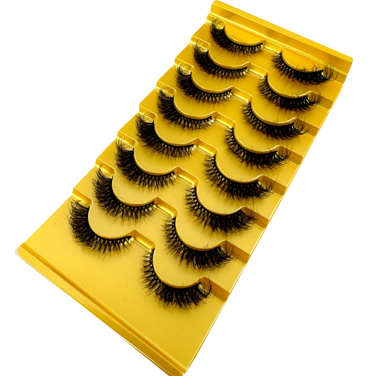 HBZGTLAD 8 أزواج جديدة من الرم - مراجعة Eyelash Extension Cat Eye Wispy وسعره