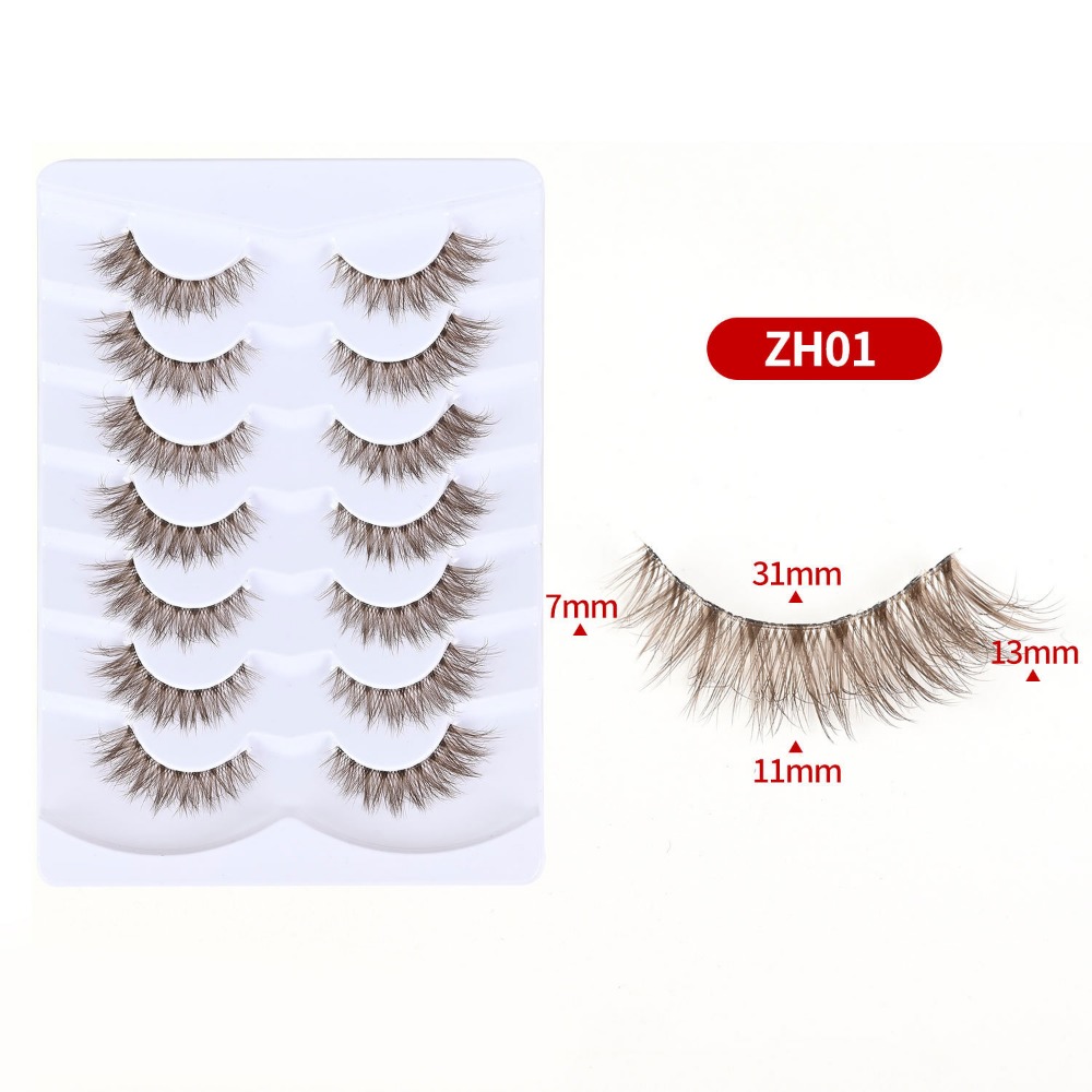 7 أزواج من الرموش الصناعية الب - مراجعة Eyelash Extension Cat Eye Wispy وسعره